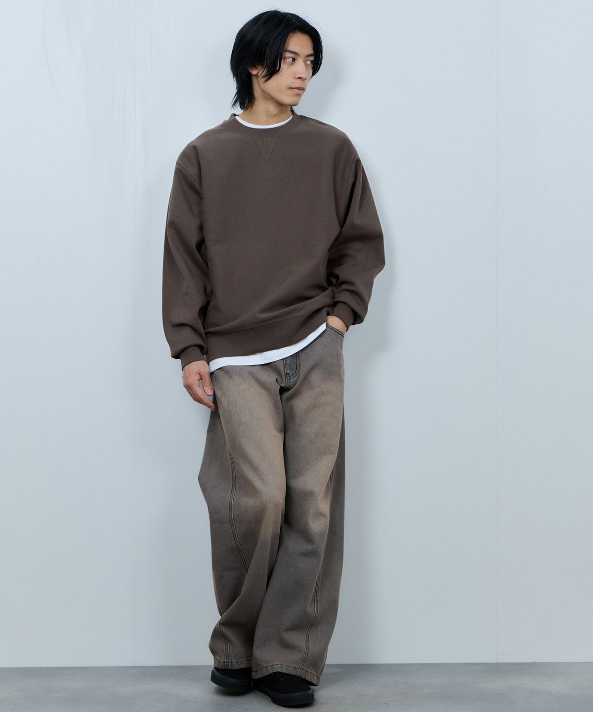 NAVY ヘビーウェイト ガゼットクルーネックスウェット メンズ