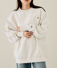 NAVY ヘビーウェイト ワンポイント刺繍クルーネックスウェット メンズ