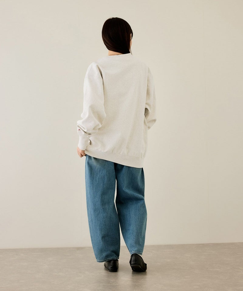 NAVY ヘビーウェイト ワンポイント刺繍クルーネックスウェット メンズ商品画像-8