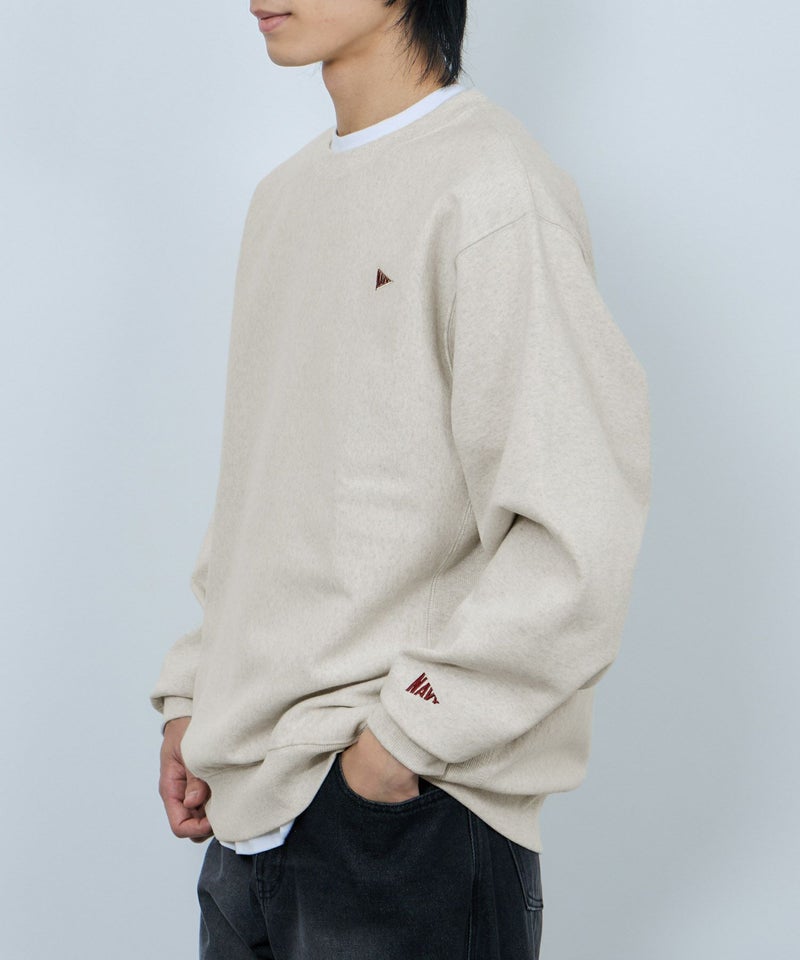 [値下げ]NAVY  ヘビーウェイト ワンポイント刺繍クルーネックスウェット メンズ商品画像-9