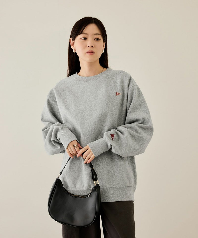 [値下げ]NAVY  ヘビーウェイト ワンポイント刺繍クルーネックスウェット メンズ商品画像-12