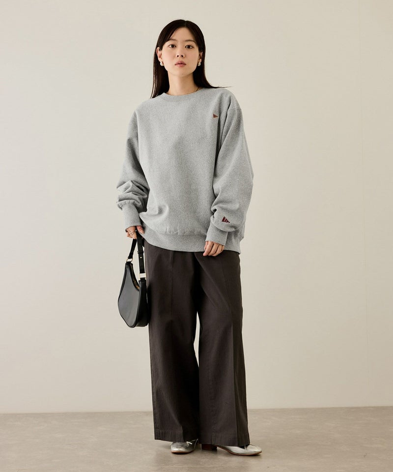 NAVY ヘビーウェイト ワンポイント刺繍クルーネックスウェット メンズ商品画像-14