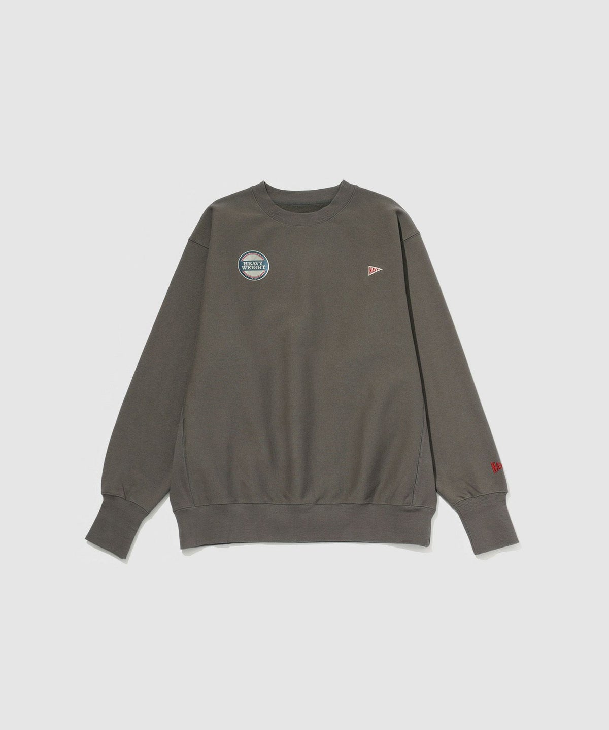 NAVY ヘビーウェイト ワンポイント刺繍クルーネックスウェット メンズ