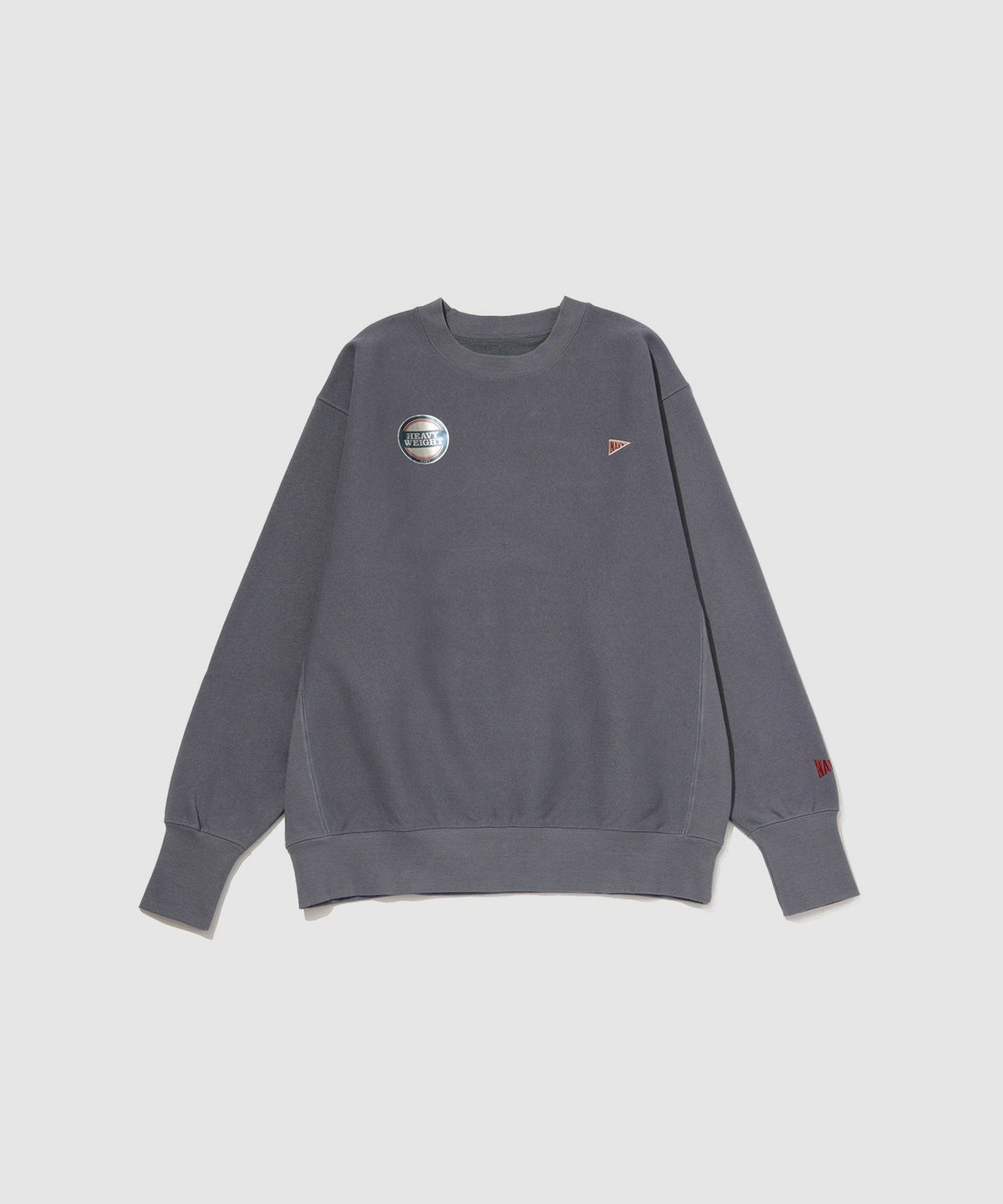 NAVY ヘビーウェイト ワンポイント刺繍クルーネックスウェット メンズ