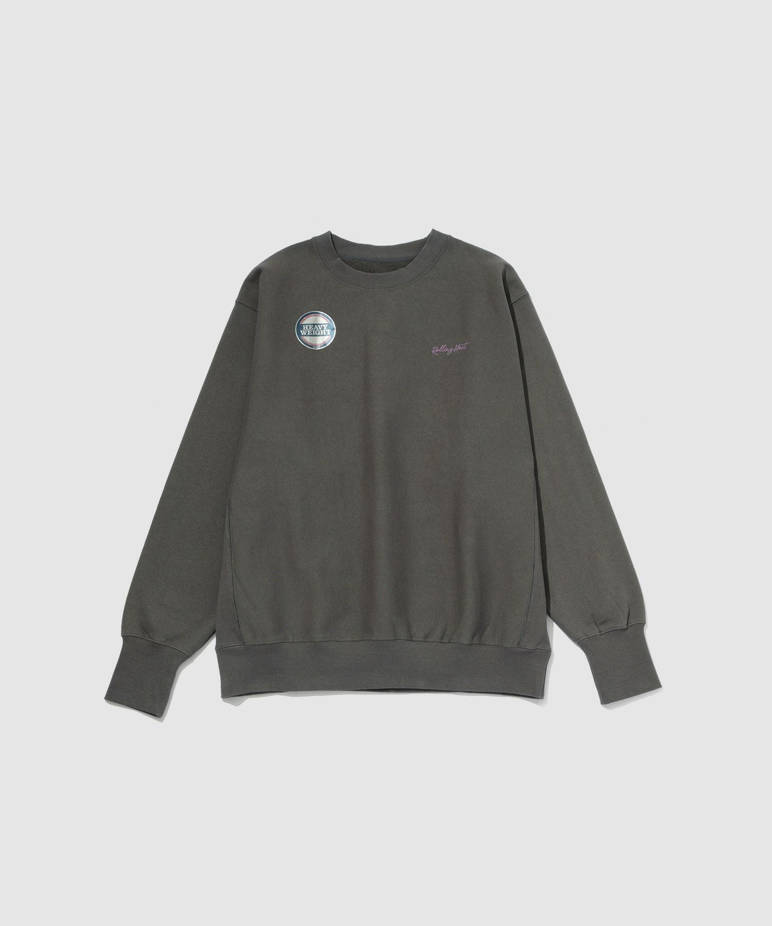NAVY ヘビーウェイト フードプリントクルーネックスウェット メンズ