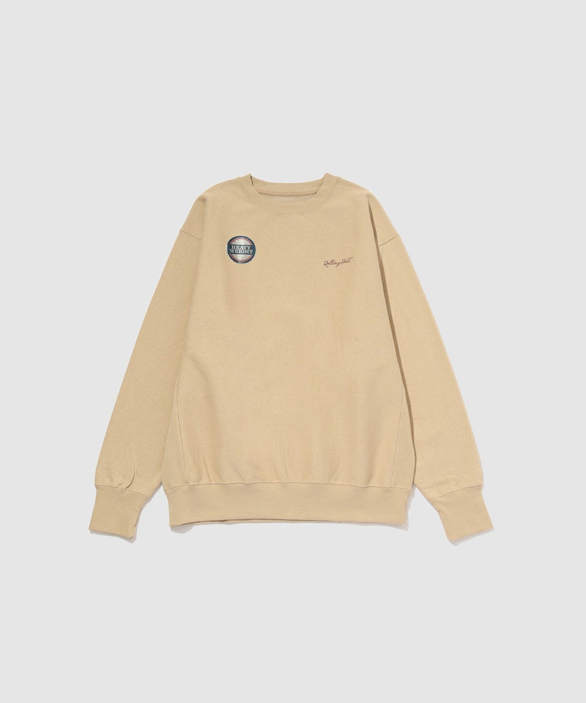 NAVY ヘビーウェイト フードプリントクルーネックスウェット メンズ