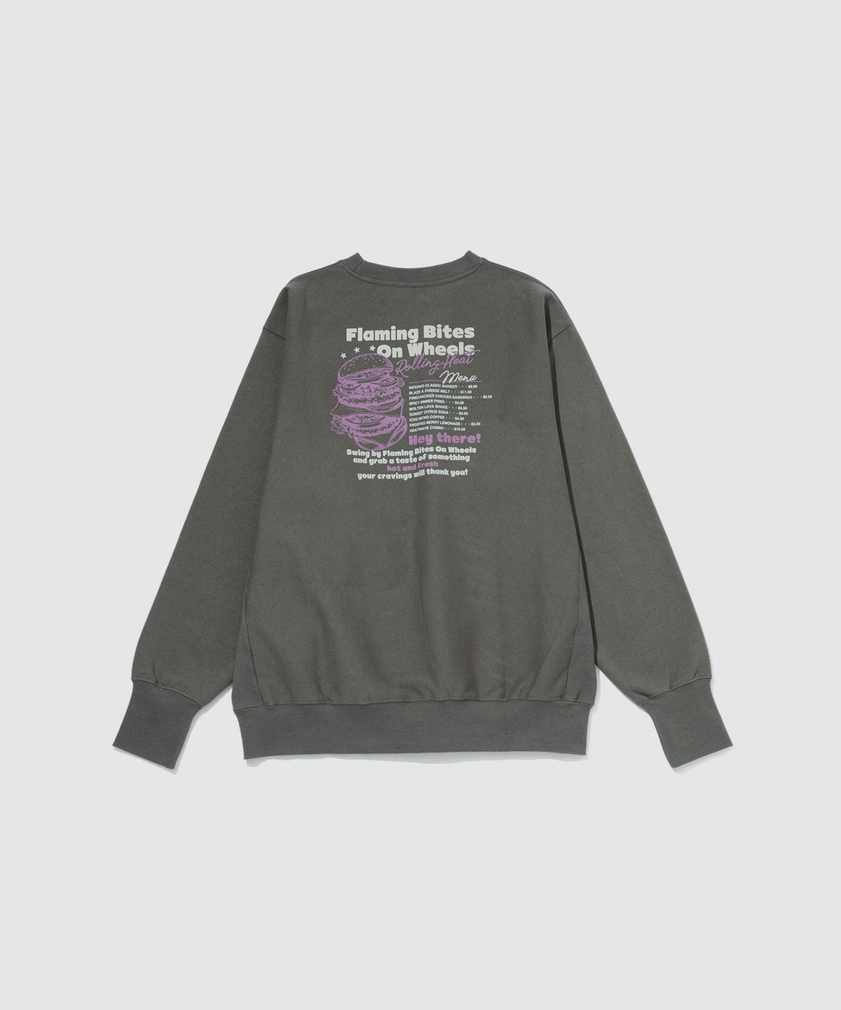 NAVY ヘビーウェイト フードプリントクルーネックスウェット メンズ