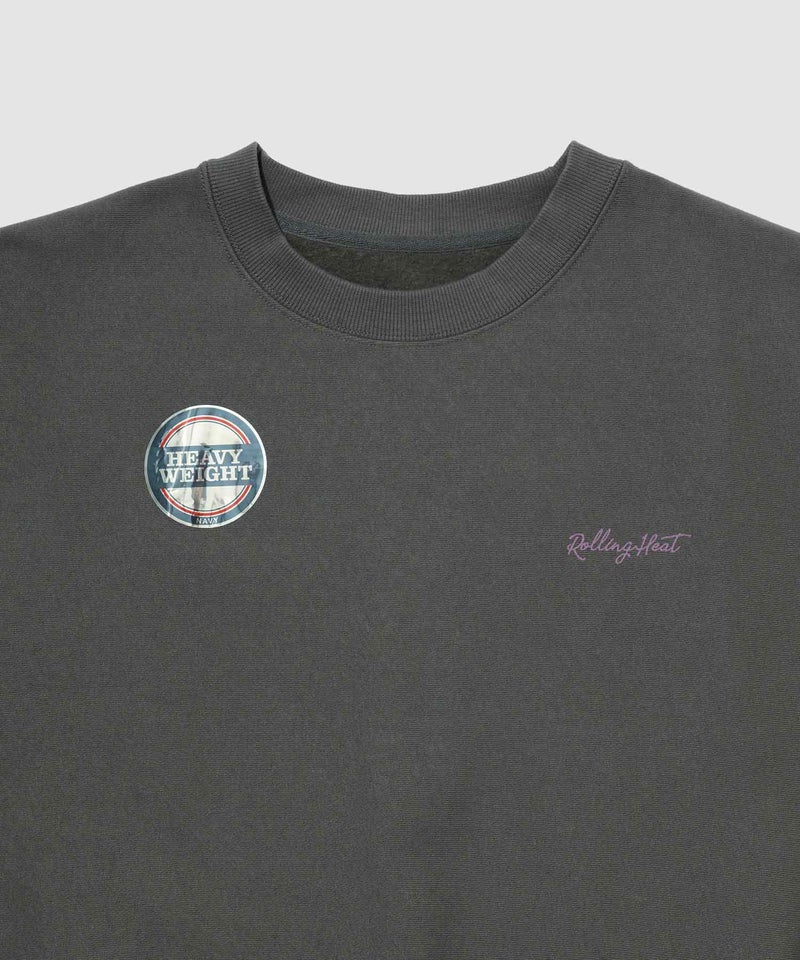 NAVY  ヘビーウェイト フードプリントクルーネックスウェット メンズ商品画像-13