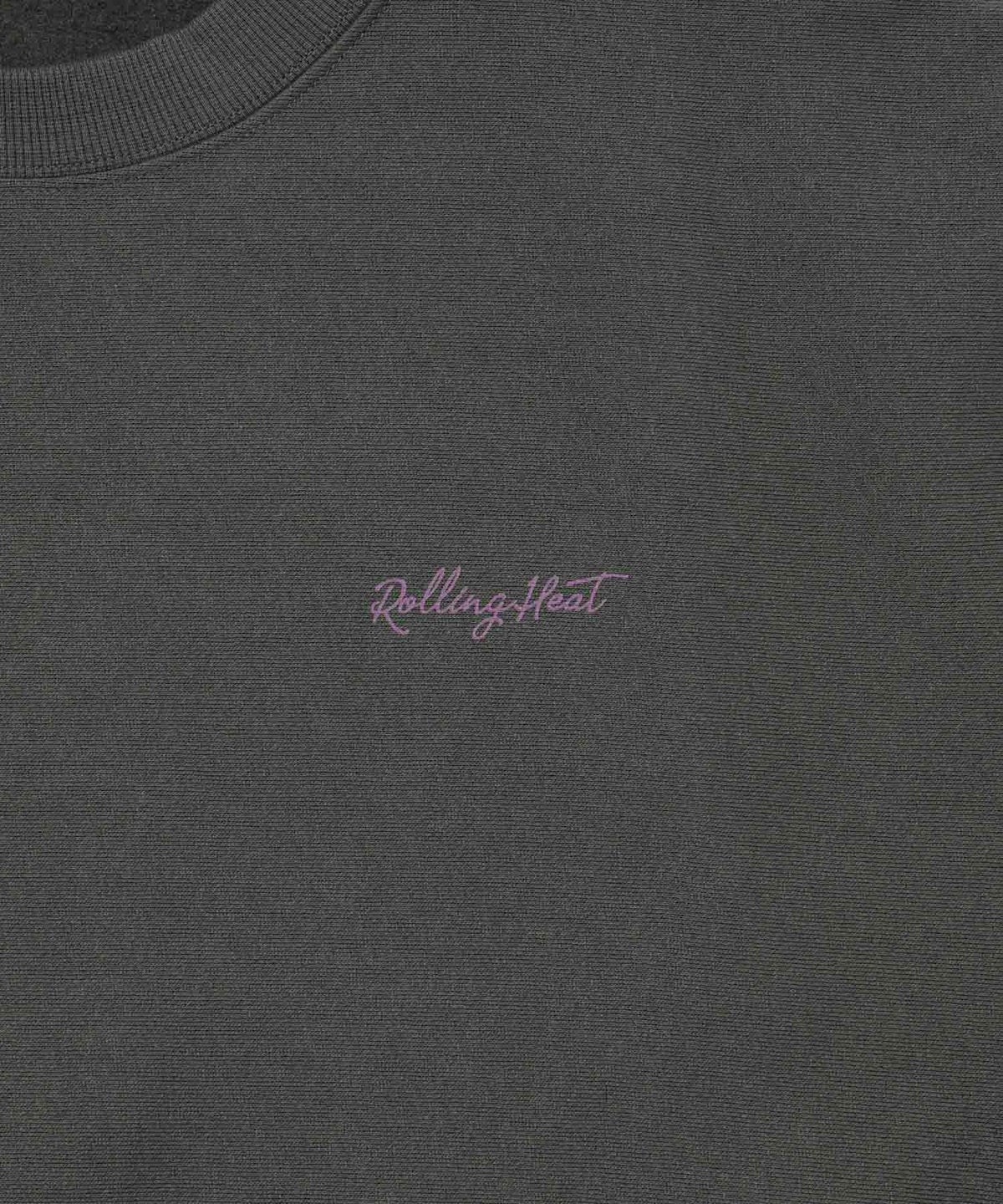 NAVY ヘビーウェイト フードプリントクルーネックスウェット メンズ