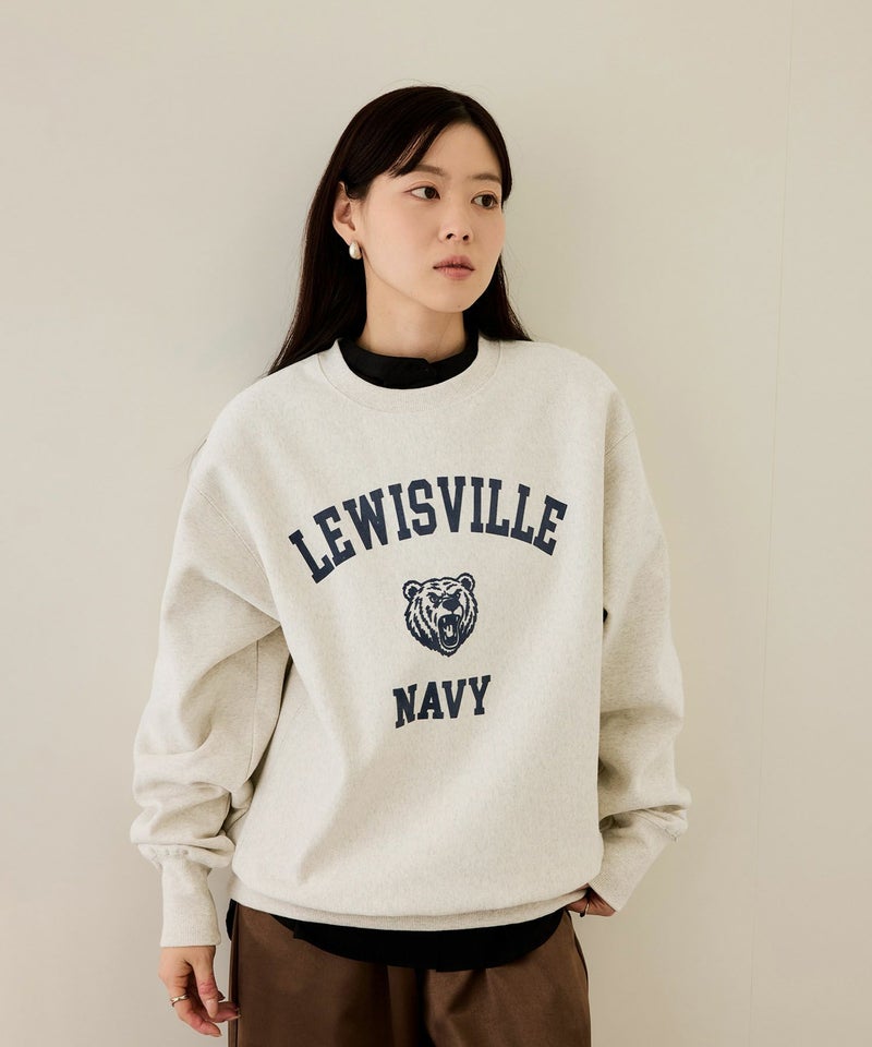 NAVY ヘビーウェイト カレッジプリントクルーネックスウェット メンズ商品画像-4