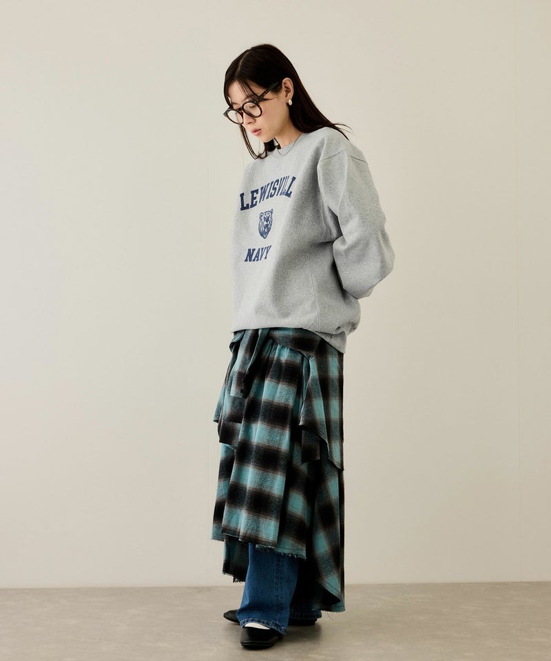 NAVY ヘビーウェイト カレッジプリントクルーネックスウェット メンズ商品画像-16