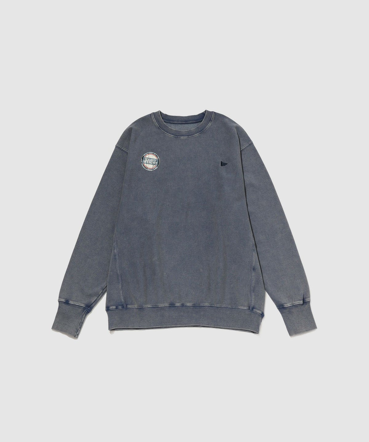 NAVY ヘビーウェイト 裏毛アシッド加工クルーネックスウェット メンズ