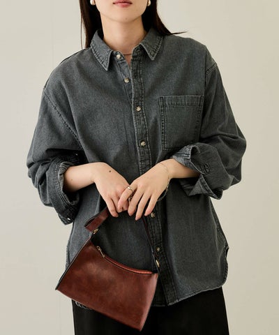 nAvy ルーズデニムシャツ レディース