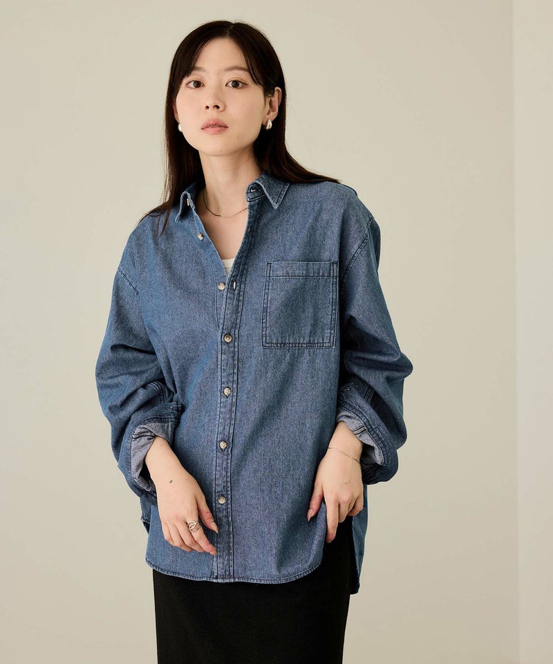 nAvy  ルーズデニムシャツ レディース商品画像-10