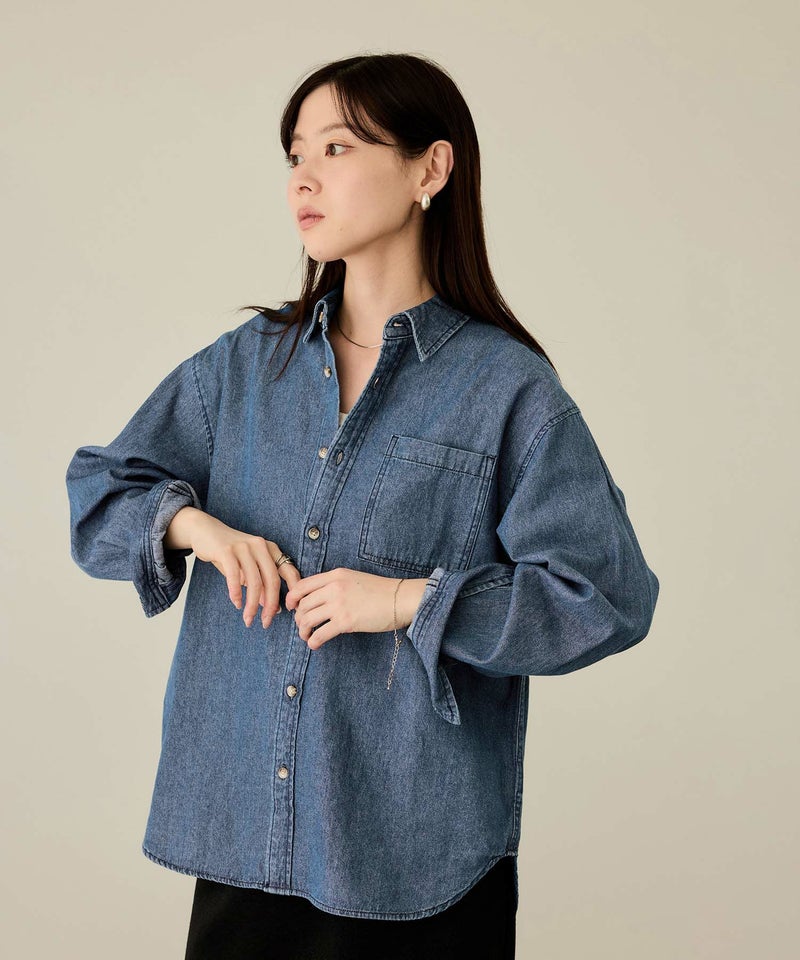 nAvy ルーズデニムシャツ レディース商品画像-11