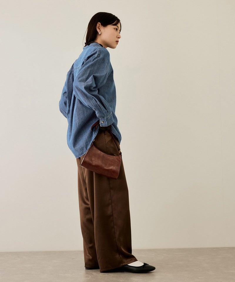 nAvy  ルーズデニムスタンドカラーシャツ レディース商品画像-8