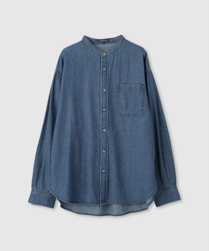 nAvy ルーズデニムスタンドカラーシャツ レディース商品画像-13