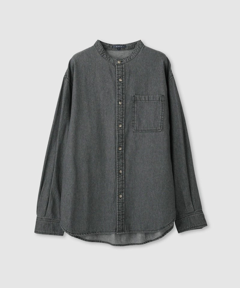 nAvy  ルーズデニムスタンドカラーシャツ レディース商品画像-14