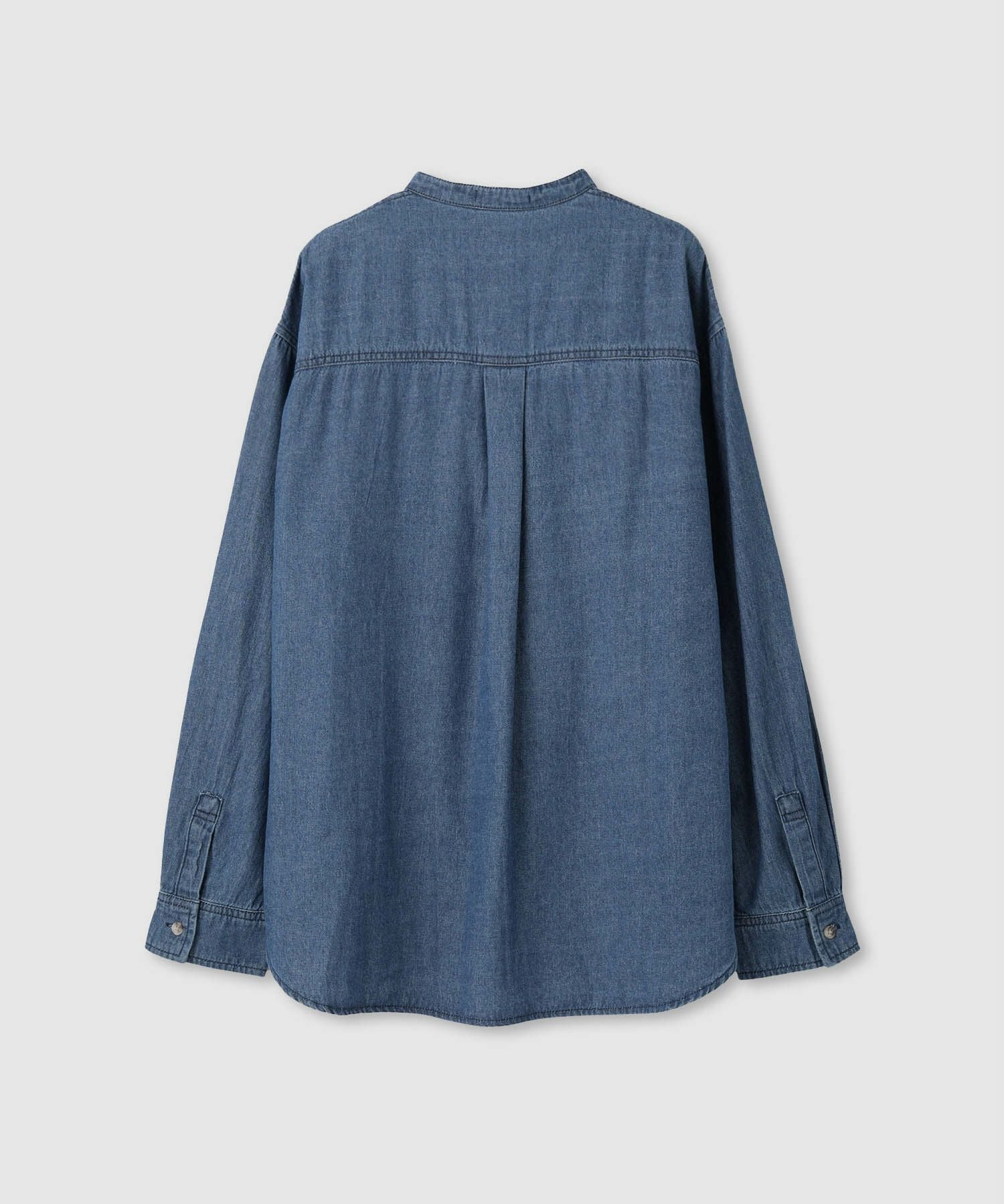 nAvy ルーズデニムスタンドカラーシャツ レディース