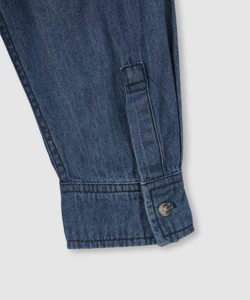 nAvy ルーズデニムスタンドカラーシャツ レディース商品画像-17