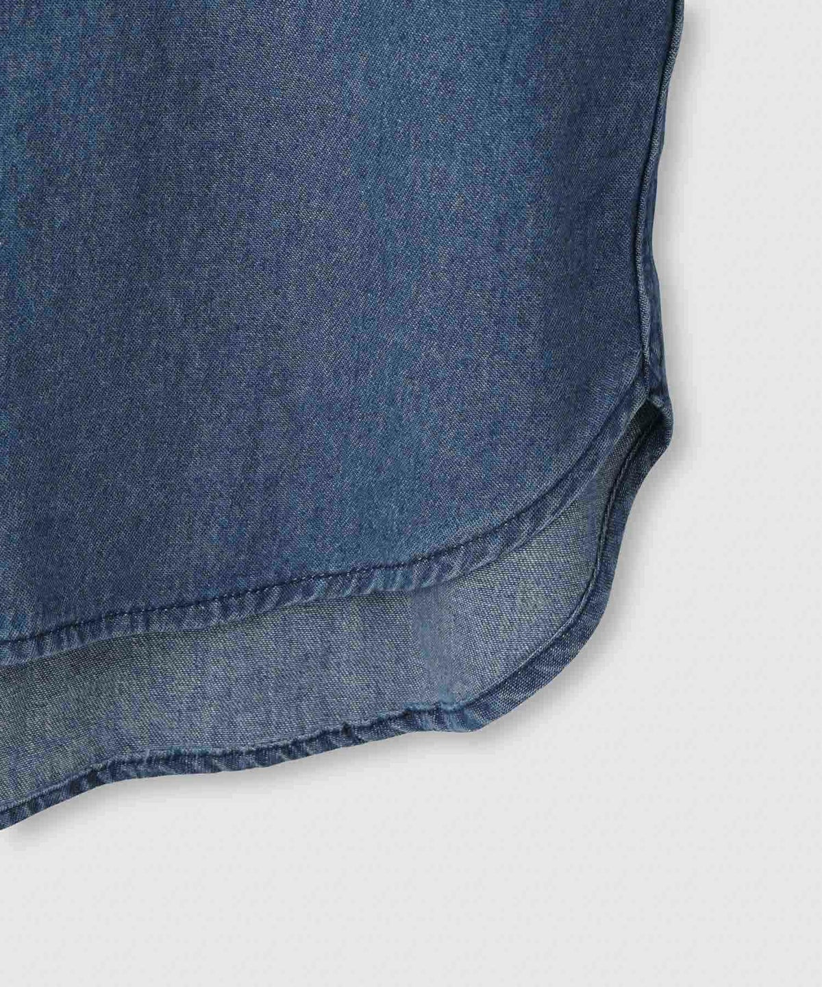 nAvy ルーズデニムスタンドカラーシャツ レディース