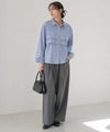 Idnes ストライプフリルシャツ レディース商品サムネイル-4