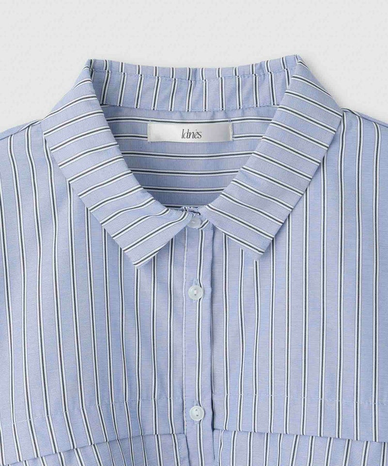 Idnes ストライプフリルシャツ レディース商品画像-5