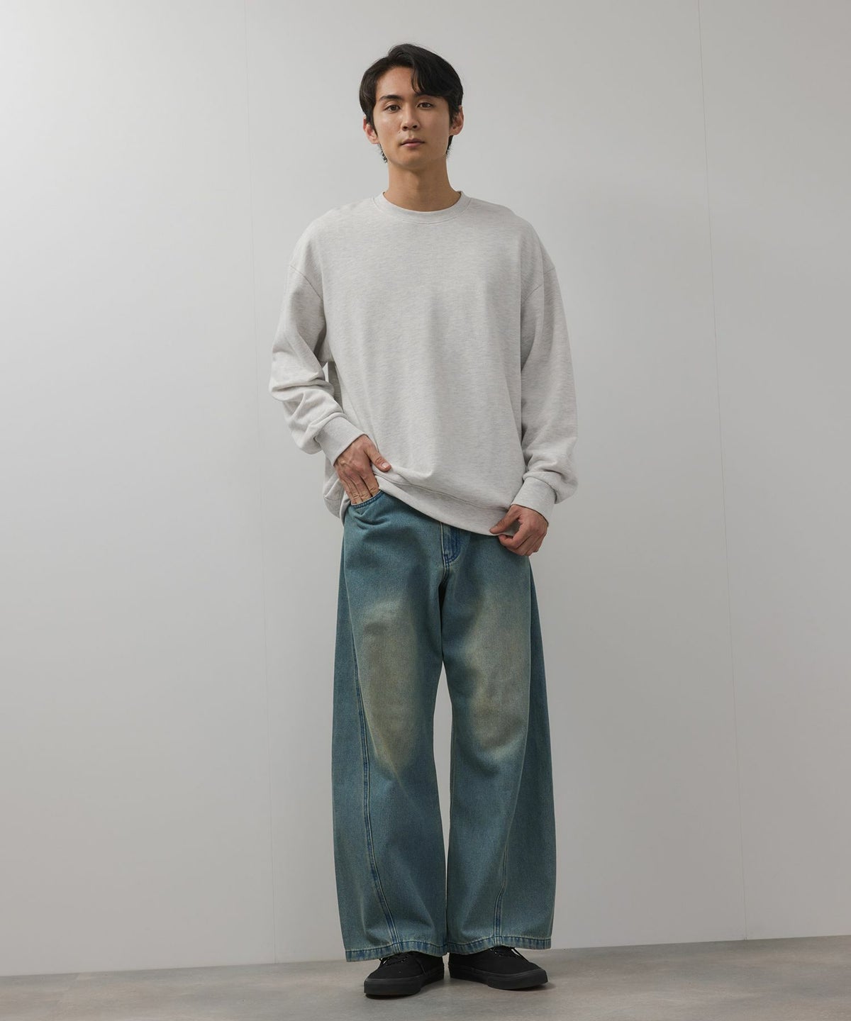 NAVY タフラク ヘビー裏毛クルーネックスウェット メンズ