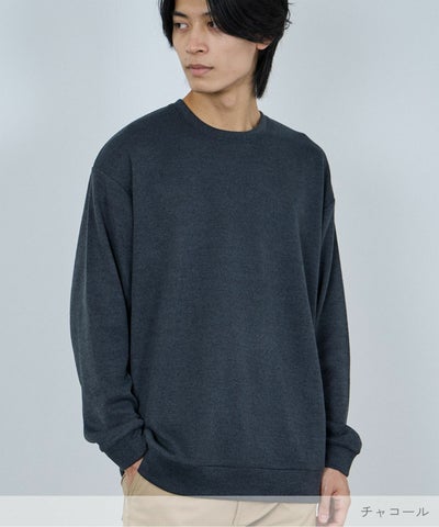 NAVY MAC HEAT ソフトタッチクルーネックニットフリース メンズ