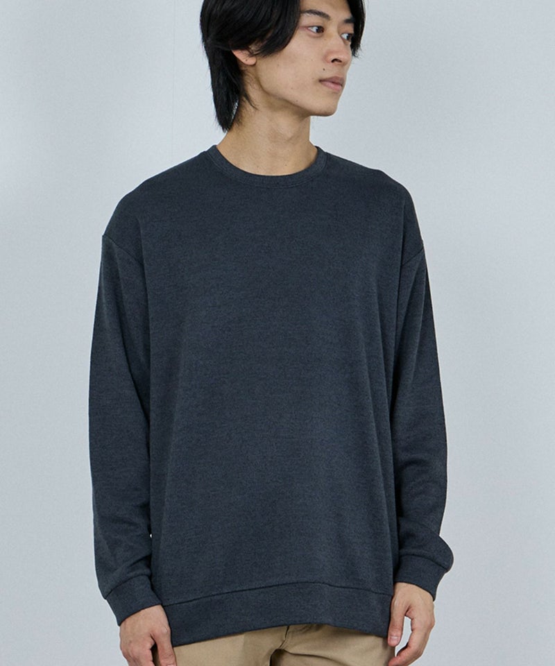 NAVY  MAC HEAT ソフトタッチクルーネックニットフリース メンズ商品画像-6