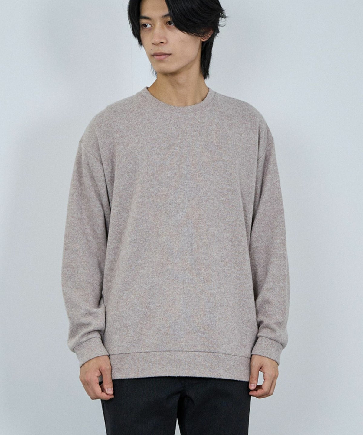 NAVY MAC HEAT ソフトタッチクルーネックニットフリース メンズ