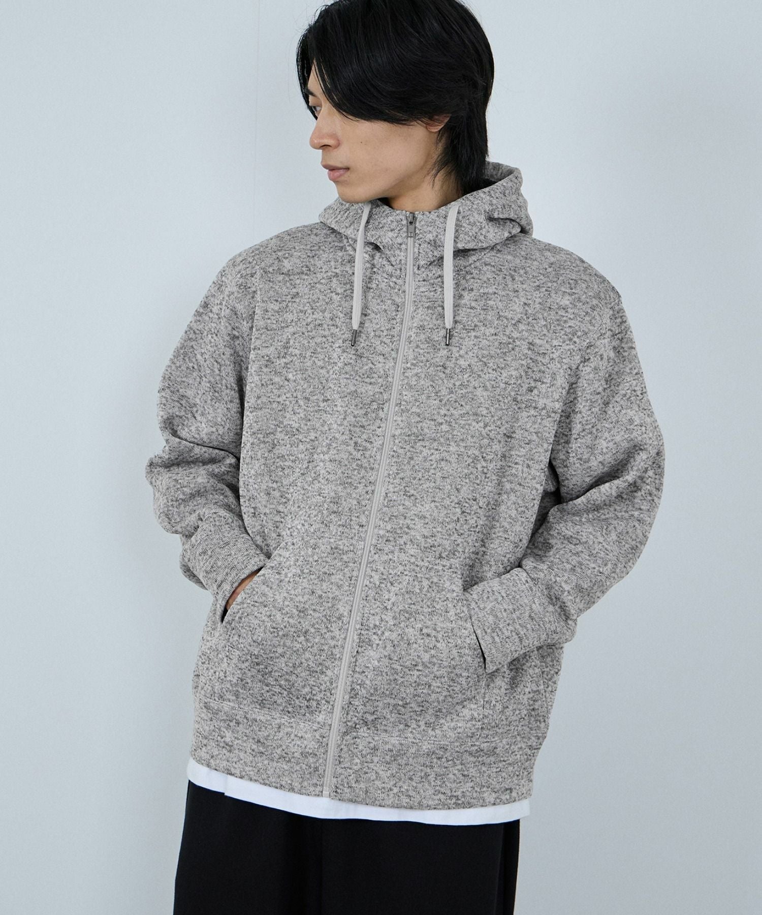 NAVY MAC HEAT 裏ボアジップパーカー メンズ