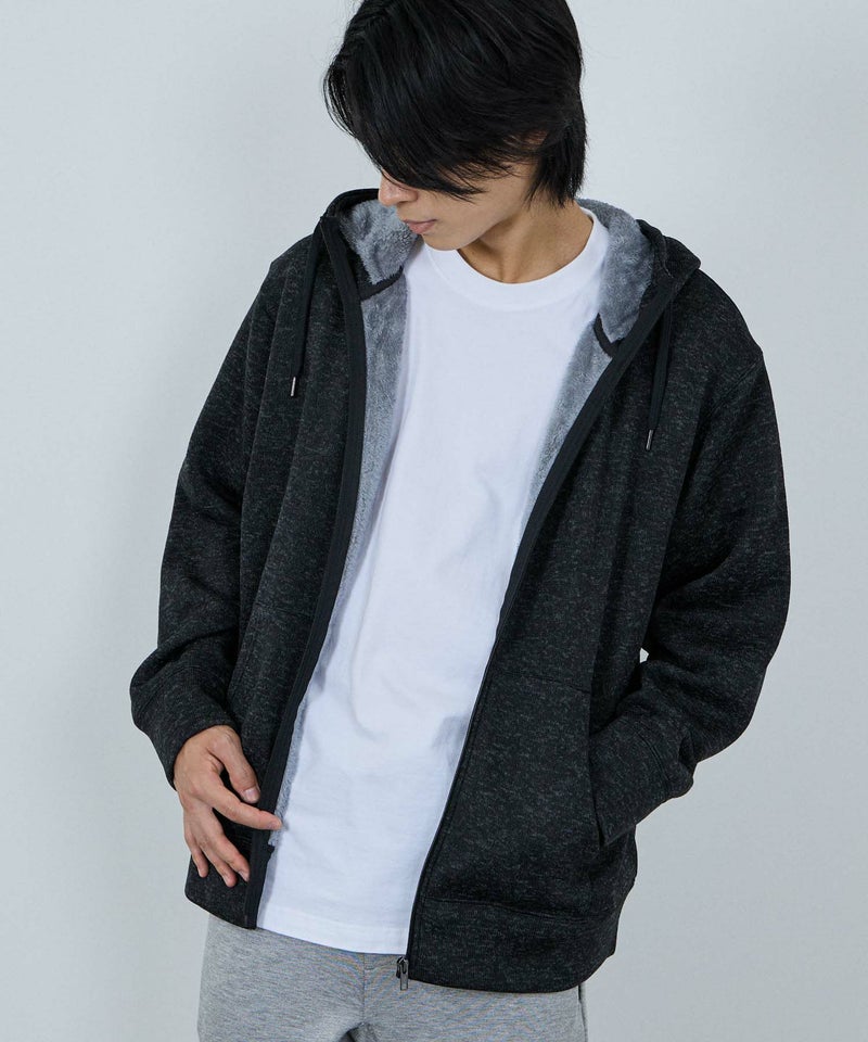 NAVY MAC HEAT 裏ボアジップパーカー メンズ商品画像-7