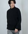 NAVY MAC HEAT シルキータッチモックネックTシャツ メンズ商品サムネイル-1