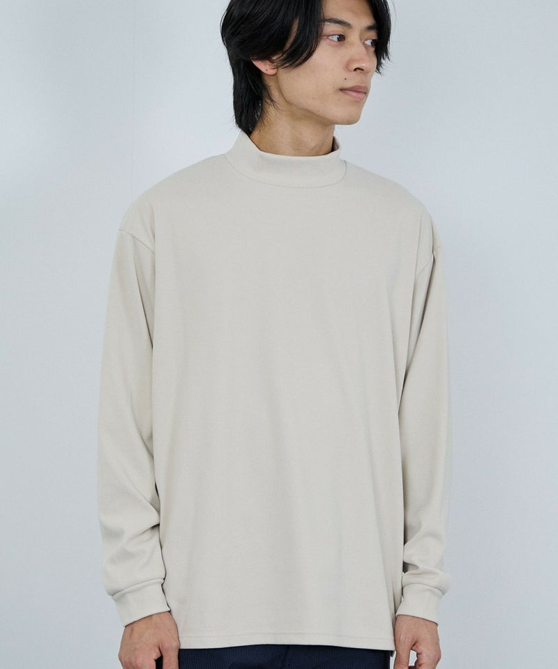 NAVY  MAC HEAT シルキータッチモックネックTシャツ メンズ商品画像-16