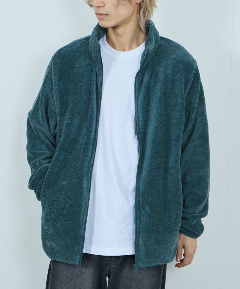 NAVY シャギーフリースジップジャケット メンズ商品画像-1