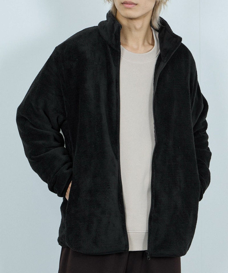 NAVY シャギーフリースジップジャケット メンズ商品画像-2