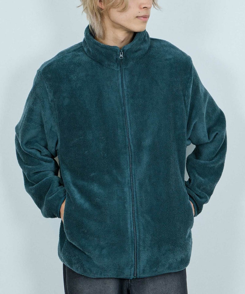 NAVY  シャギーフリースジップジャケット メンズ商品画像-6