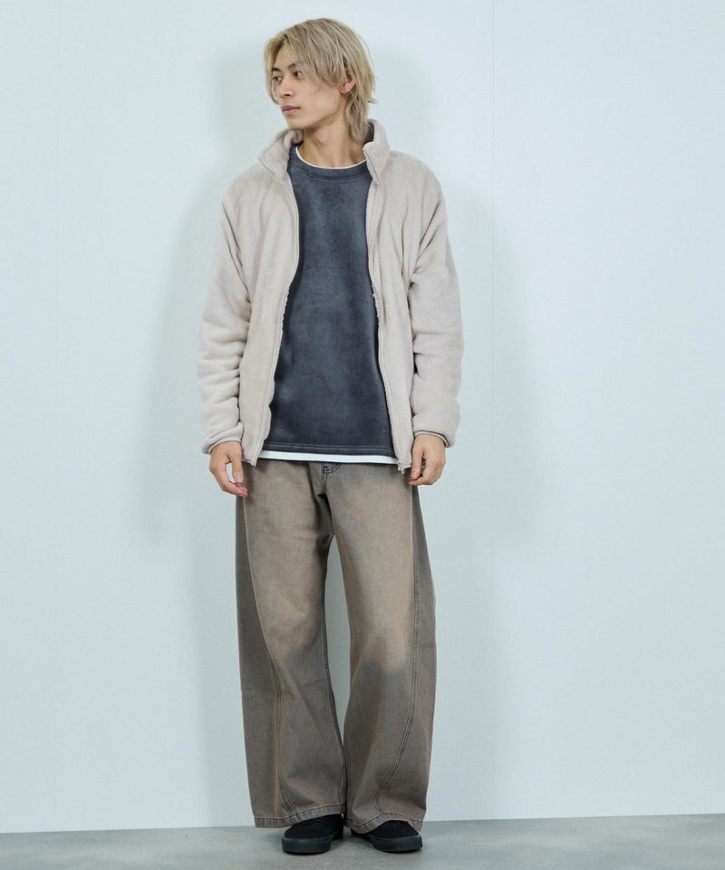 NAVY シャギーフリースジップジャケット メンズ商品画像-18