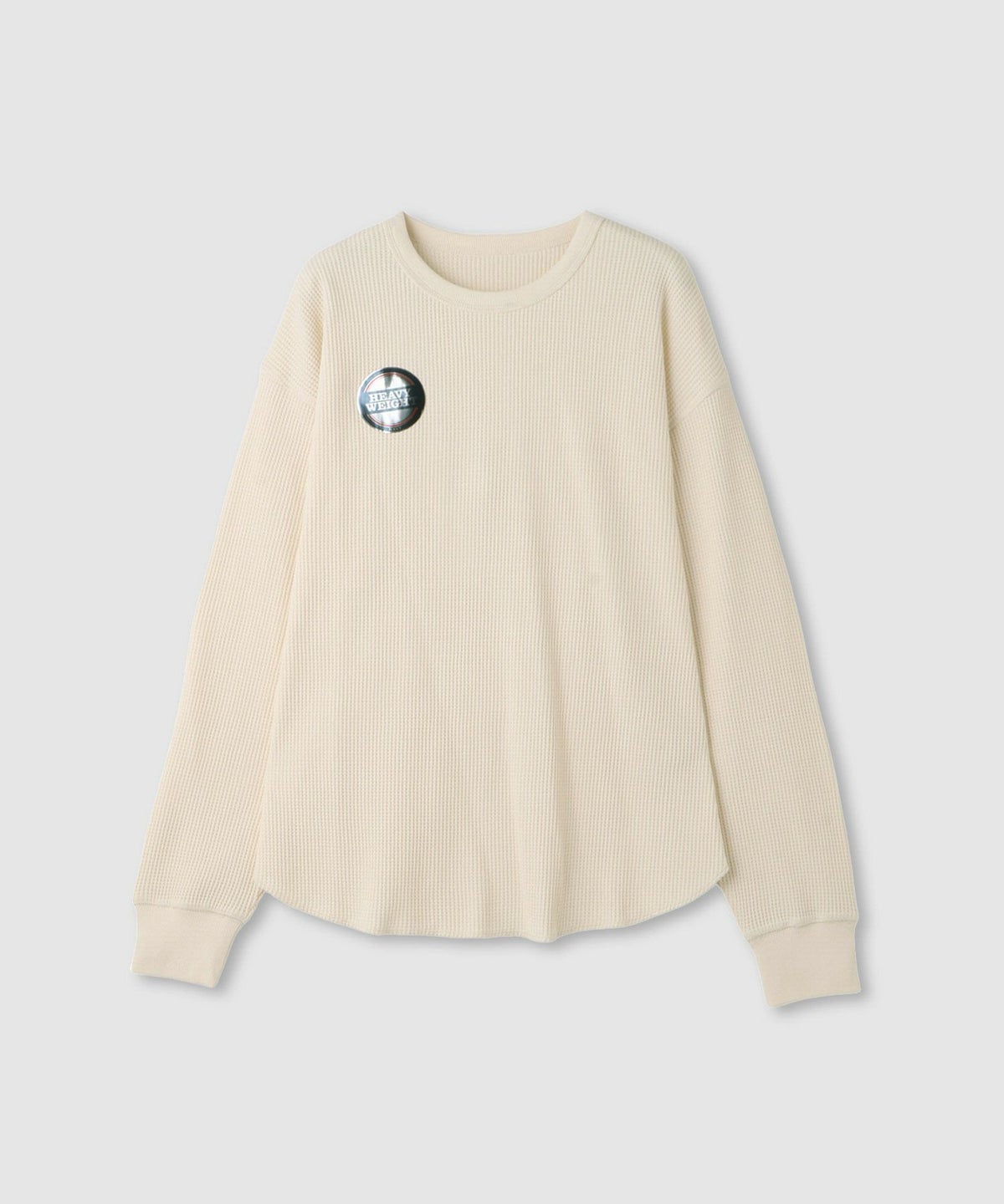 nAvy リラックスフィット ワッフルクルーネック長袖Tシャツ レディース メール便 対応商品