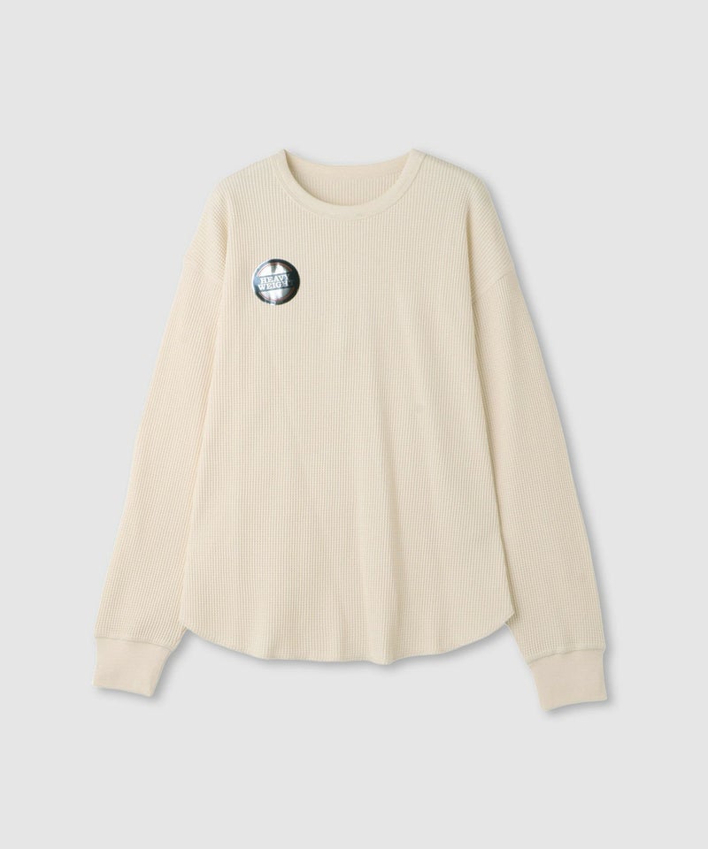 nAvy リラックスフィット ワッフルクルーネック長袖Tシャツ レディース メール便 対応商品商品画像-22