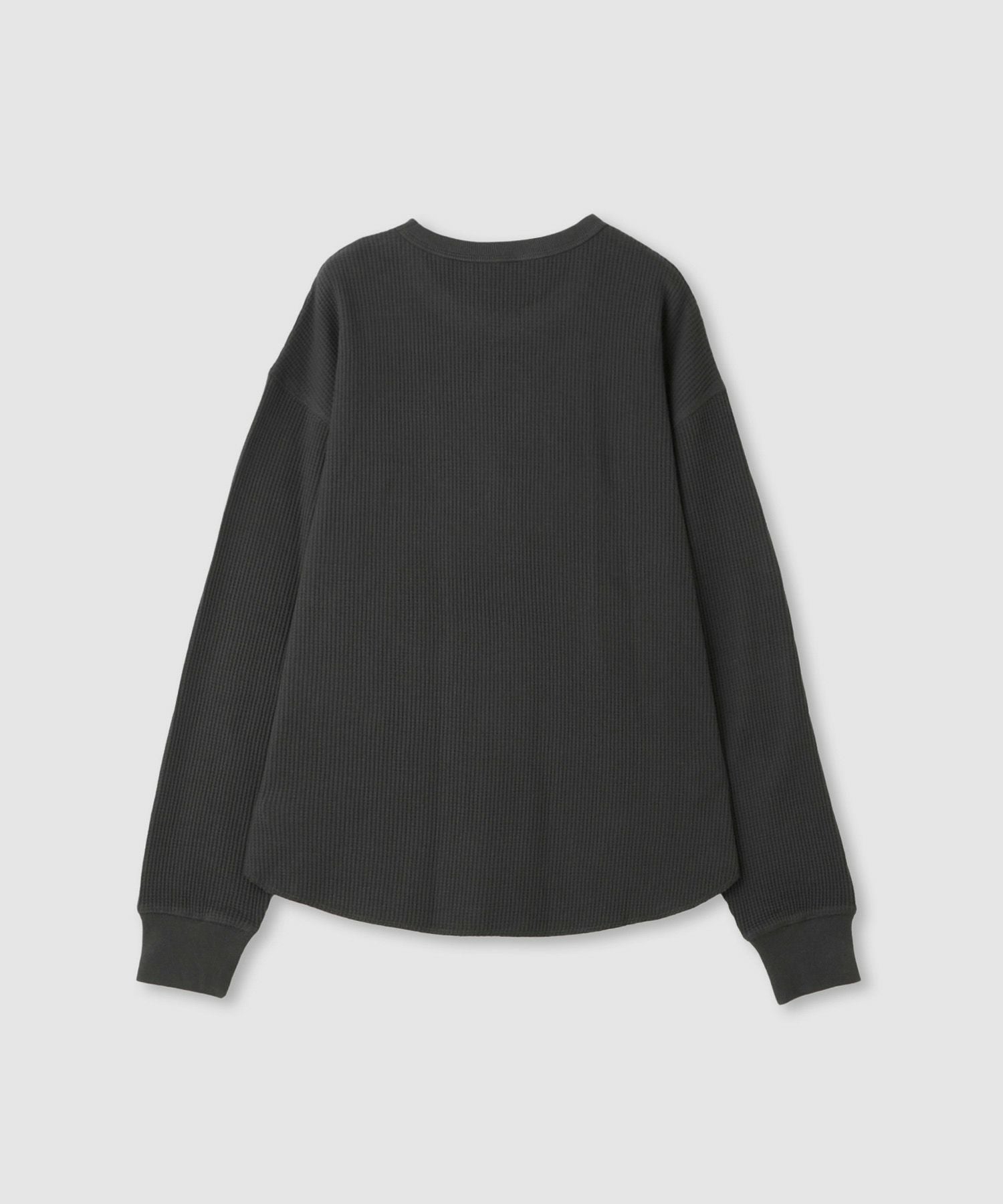 nAvy リラックスフィット ワッフルクルーネック長袖Tシャツ レディース