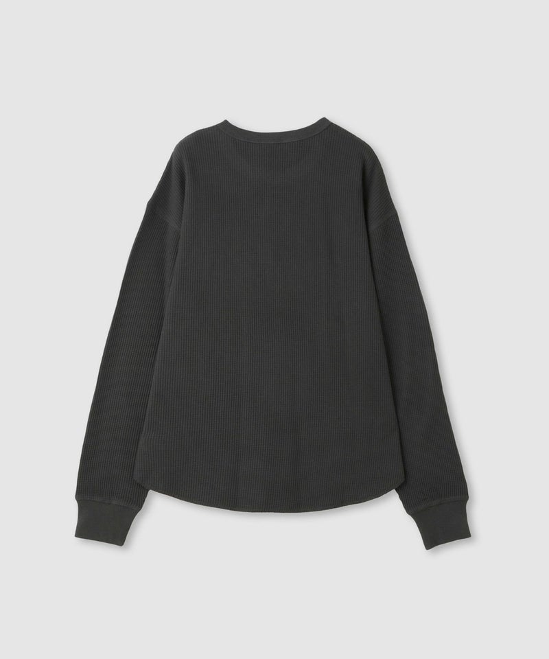 nAvy リラックスフィット ワッフルクルーネック長袖Tシャツ レディース メール便 対応商品商品画像-25