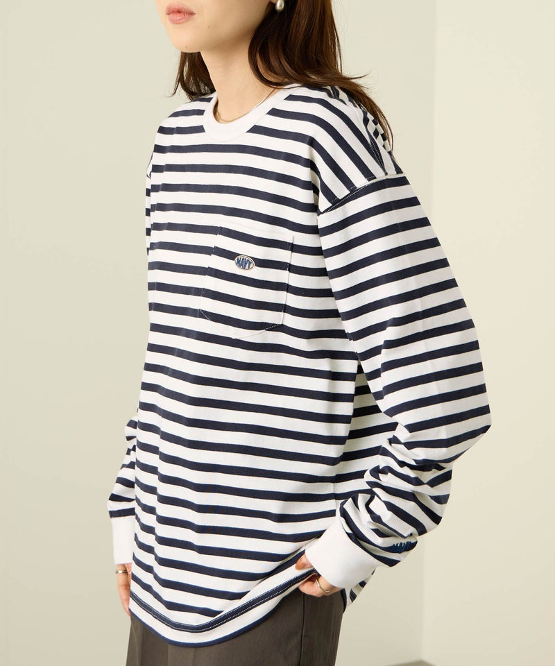nAvy  リラックスフィット ヘビーウェイト長袖Tシャツ レディース メール便 対応商品商品画像-5