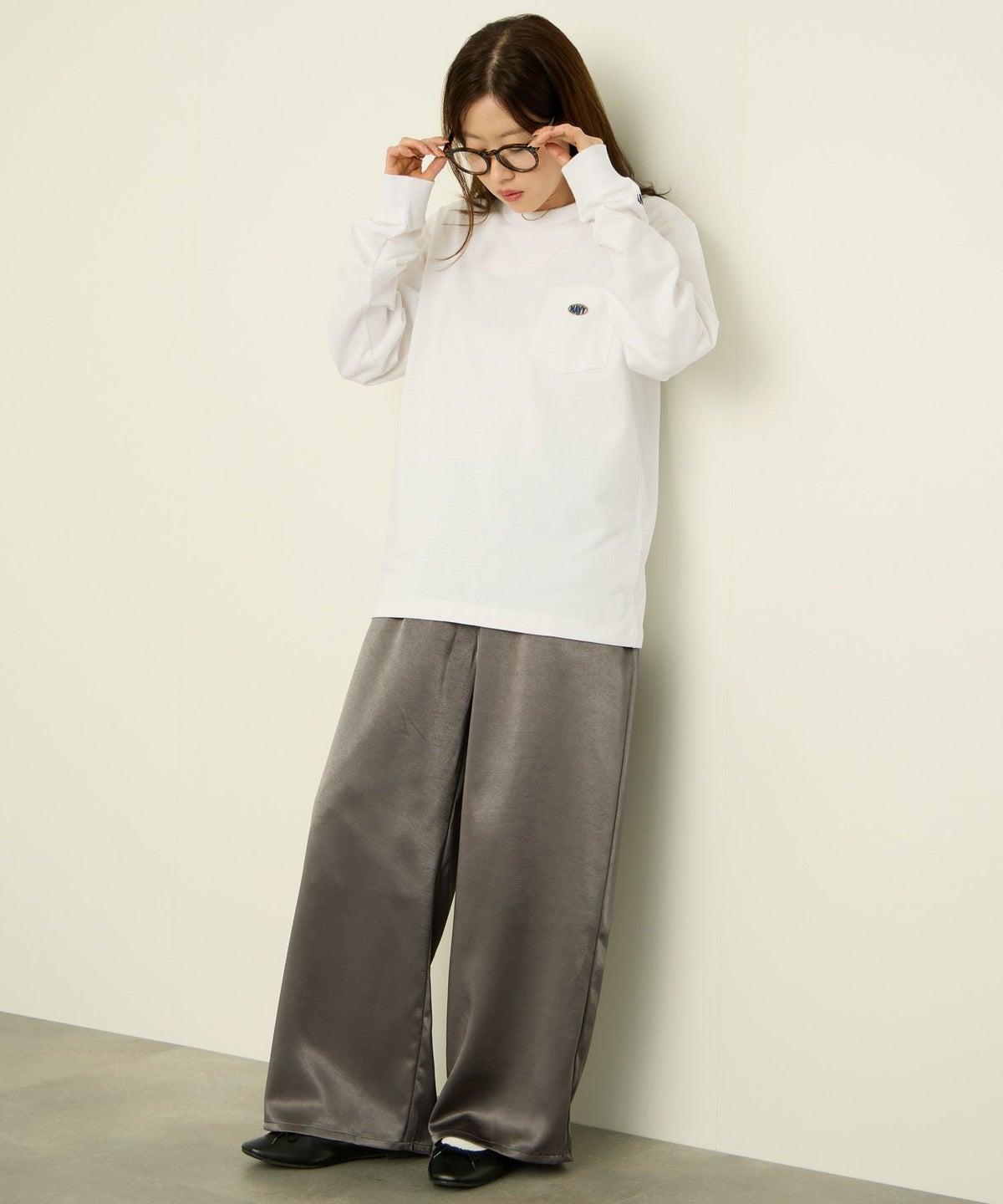 nAvy リラックスフィット ヘビーウェイト長袖Tシャツ レディース メール便 対応商品