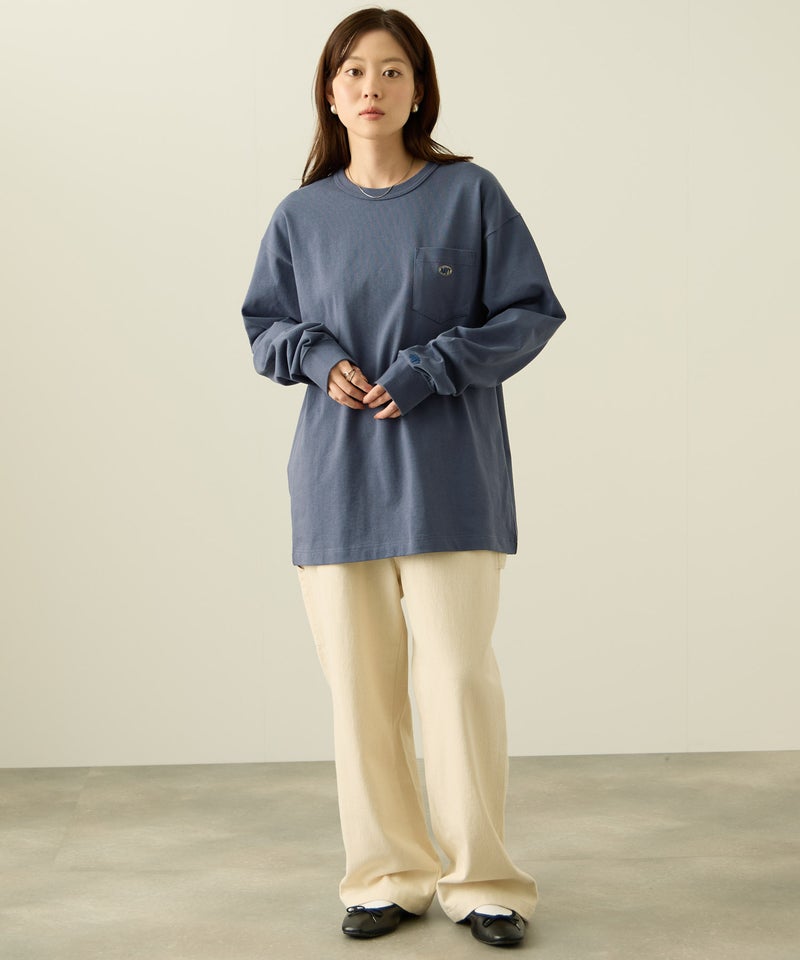 nAvy  リラックスフィット ヘビーウェイト長袖Tシャツ レディース メール便 対応商品商品画像-17