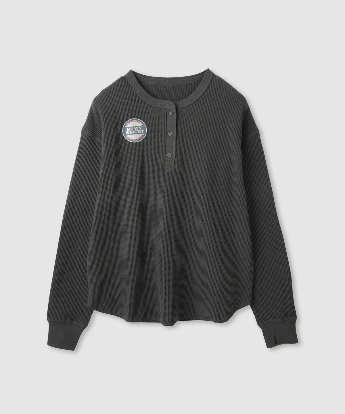 nAvy リラックスフィット ワッフルヘンリーネック長袖Tシャツ レディース メール便 対応商品