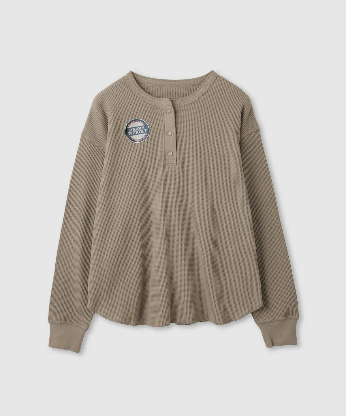 nAvy リラックスフィット ワッフルヘンリーネック長袖Tシャツ レディース メール便 対応商品