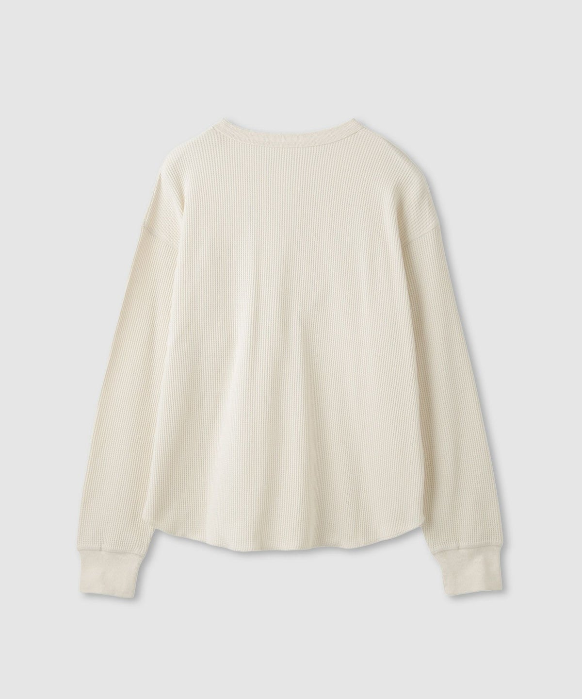 nAvy リラックスフィット ワッフルヘンリーネック長袖Tシャツ レディース メール便 対応商品