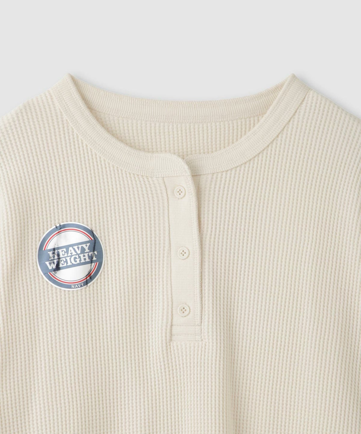 nAvy リラックスフィット ワッフルヘンリーネック長袖Tシャツ レディース メール便 対応商品